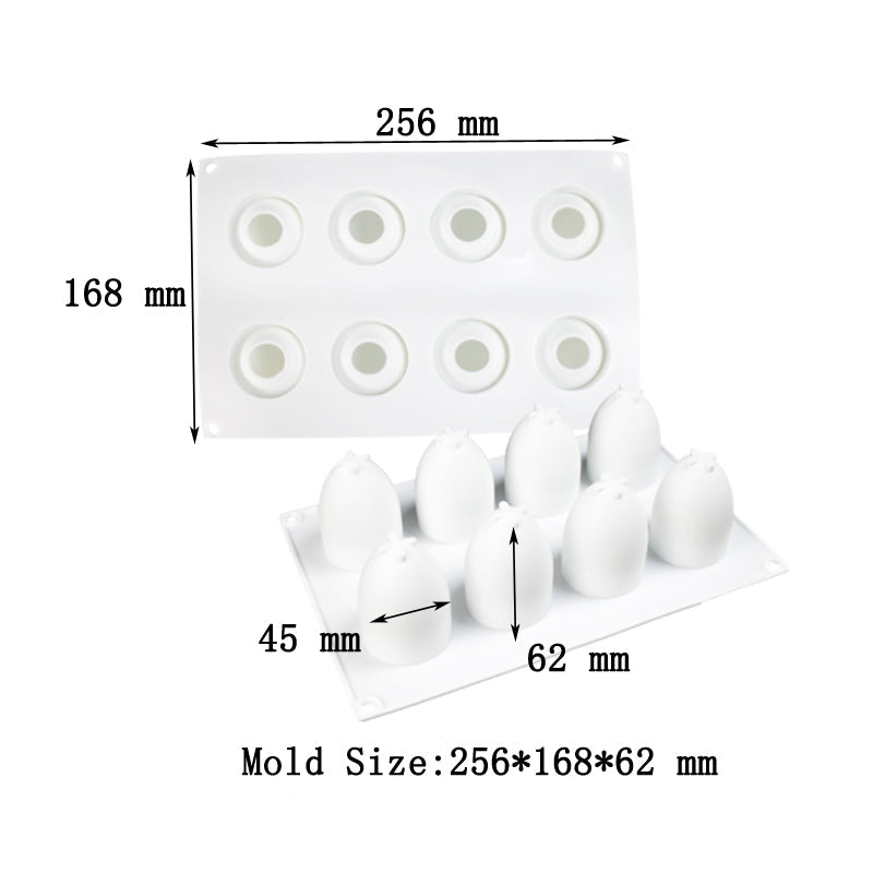 3D Easter Egg Shape Silicone Mold