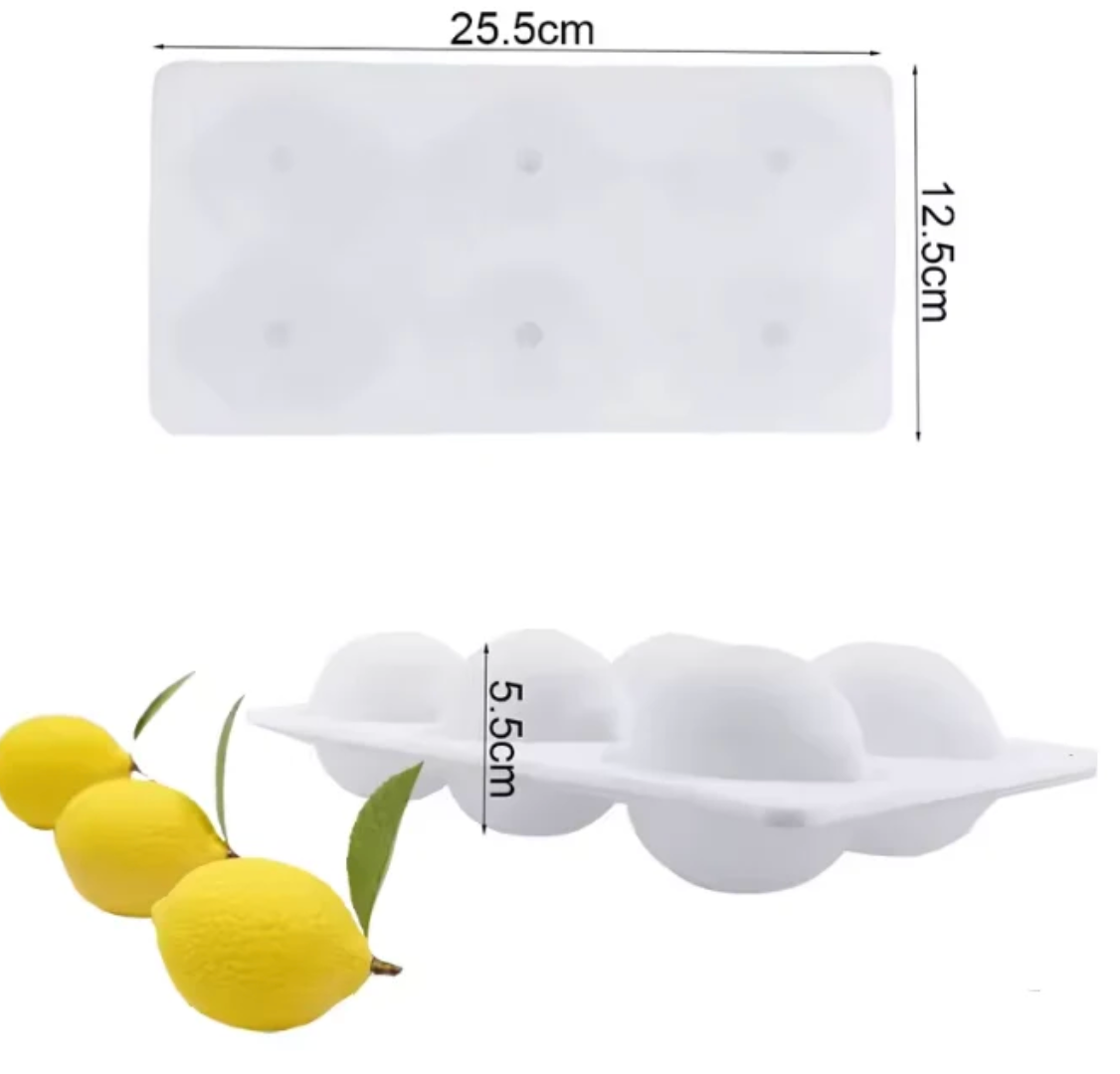 6-cell lemon mold