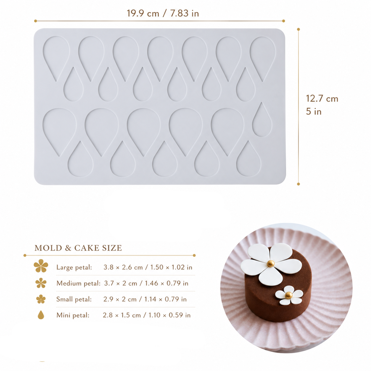 Teardrop Petal Tuille