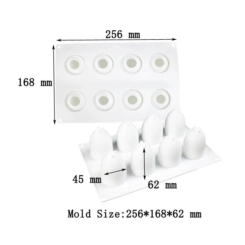 3D Easter Egg Shape Silicone Mold