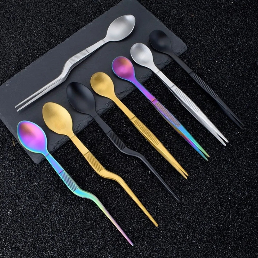 2-in-1 Sauce Spoon & Food Tongs