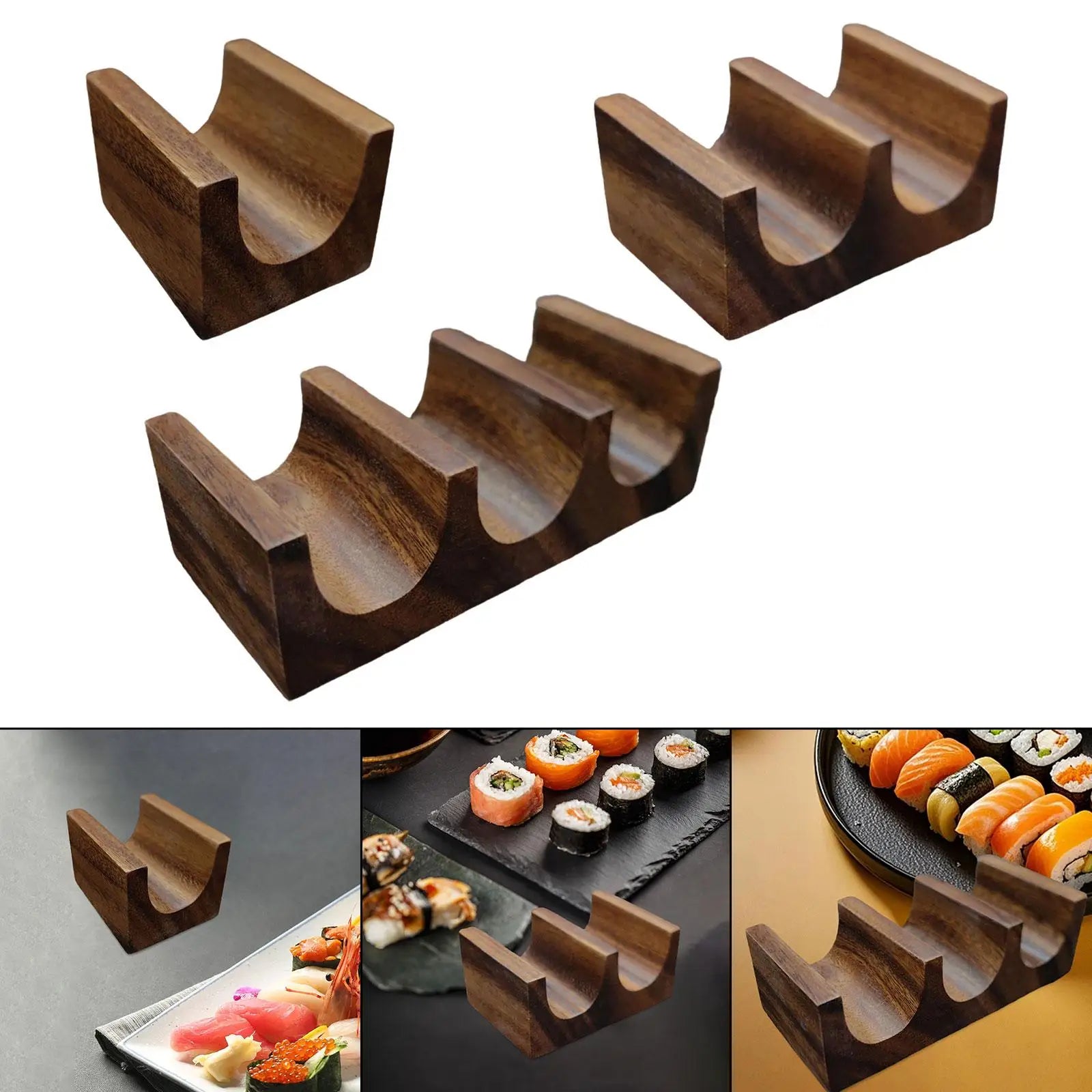 Wooden Taco Holder Stand