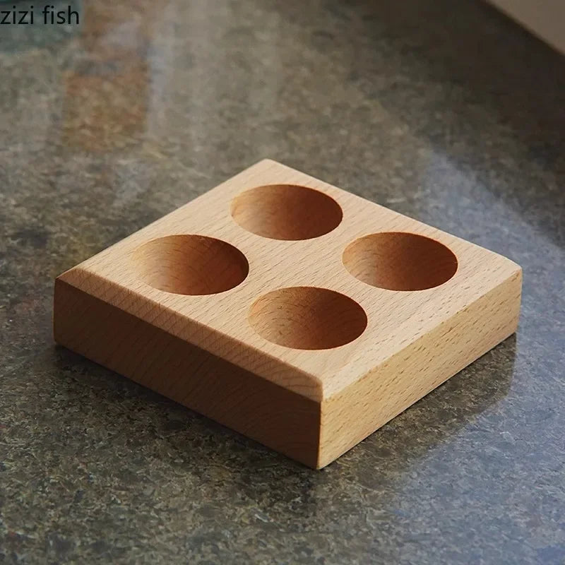 Wooden Four-Grid Tableware Plate