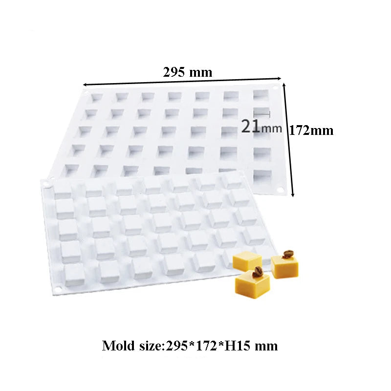 Beveled cube mini silicone candy mold