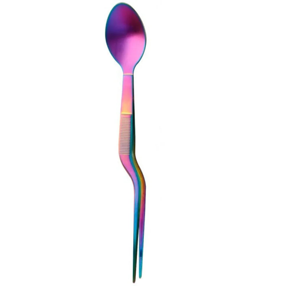 2-in-1 Sauce Spoon & Food Tongs