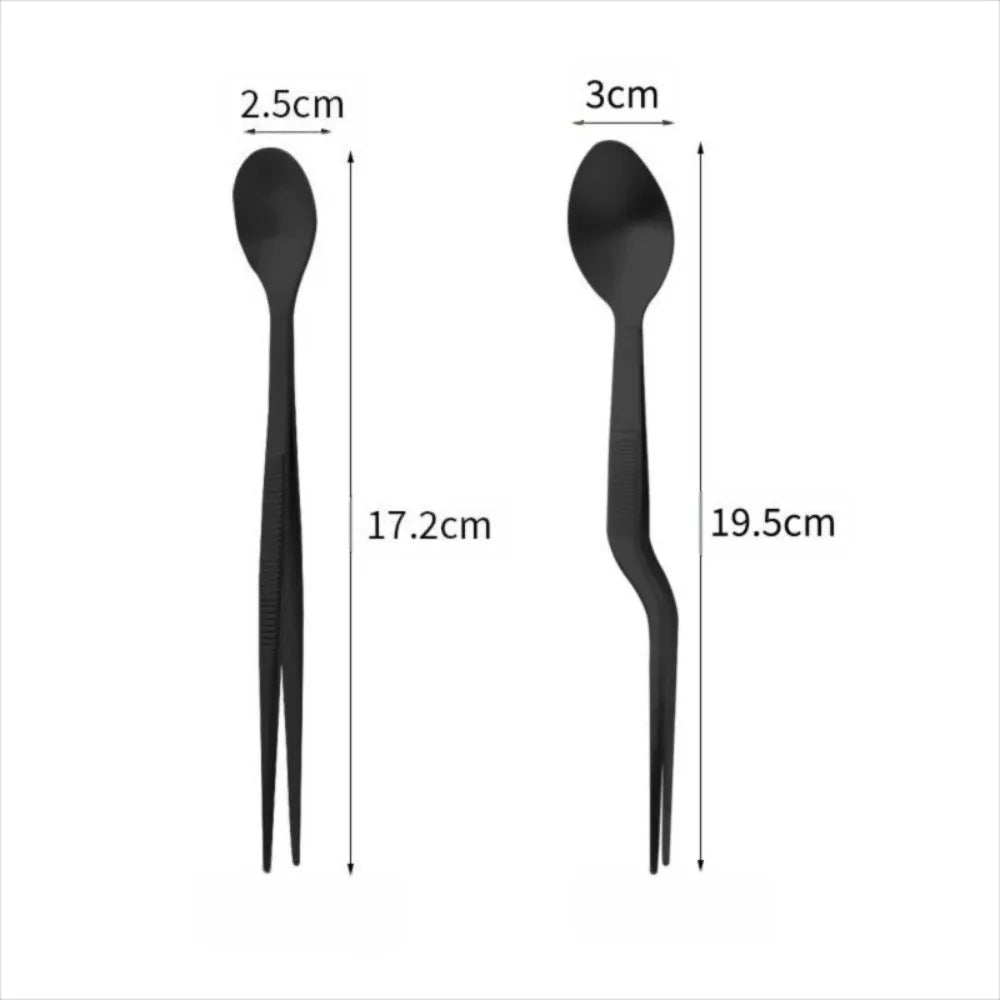 2-in-1 Sauce Spoon & Food Tongs