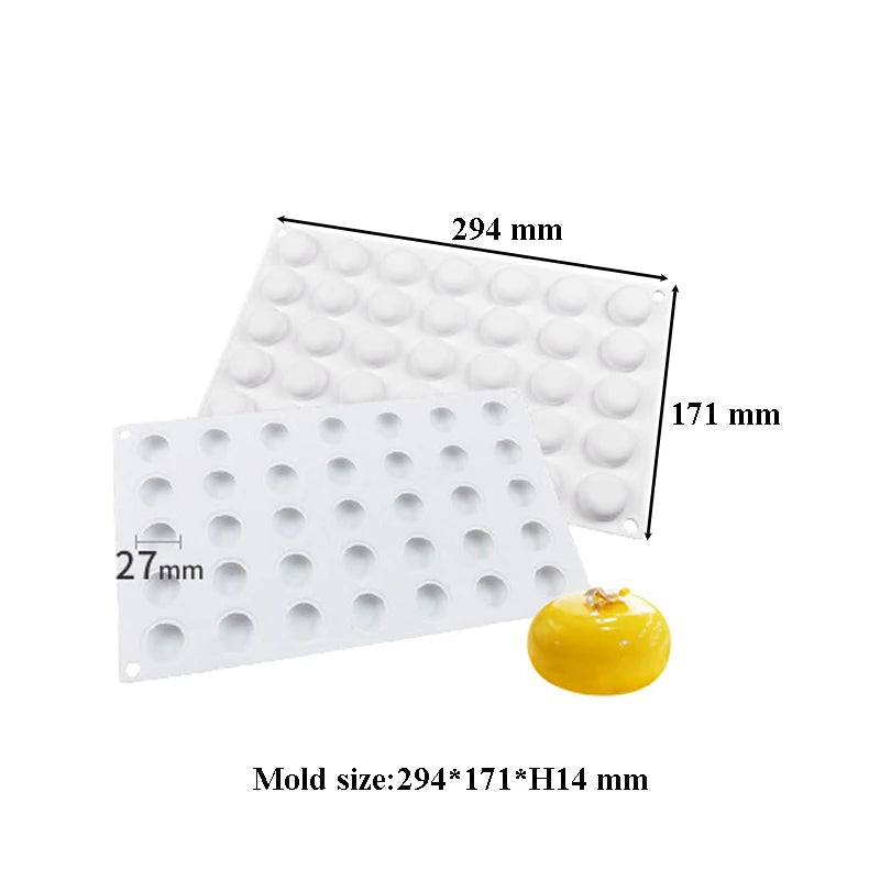 Button dome mini silicone candy mold