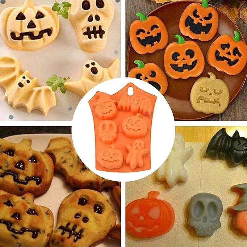 Halloween Mold – Pumpkin, Skull, Bat & Ghost