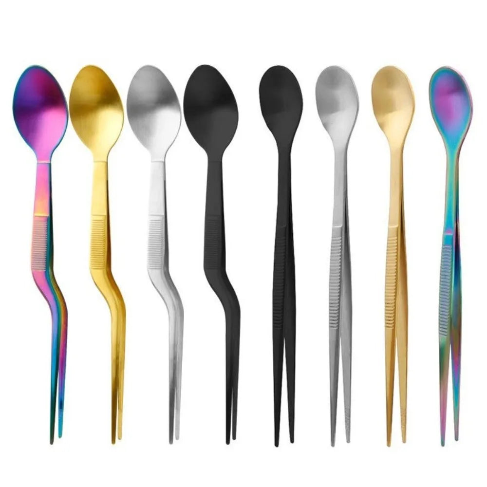 2-in-1 Sauce Spoon & Food Tongs