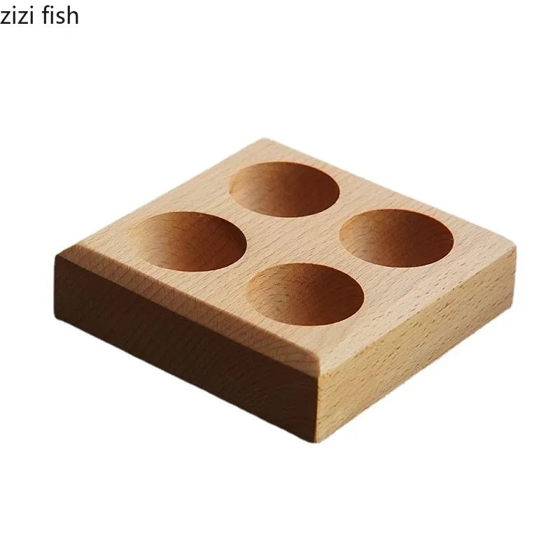 Wooden Four-Grid Tableware Plate