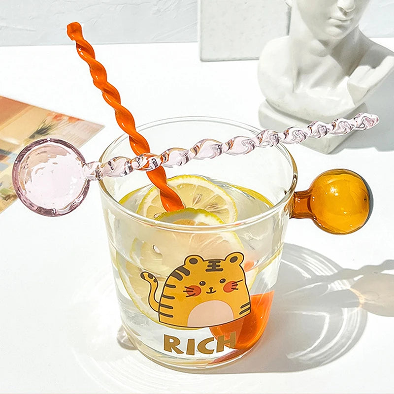 Colorful Glass Coffee Scoop Set