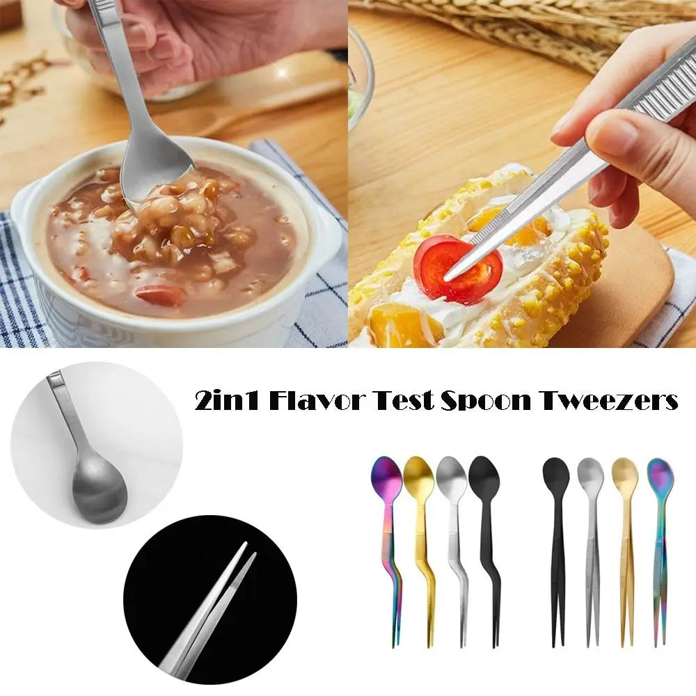 2-in-1 Sauce Spoon & Food Tongs
