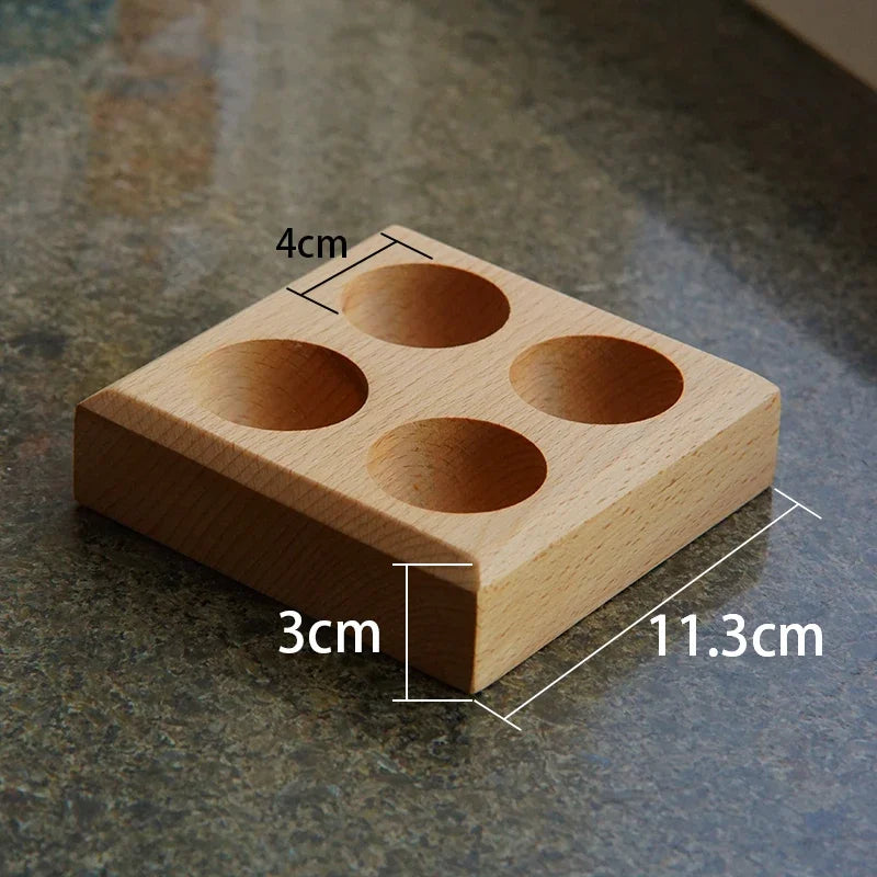 Wooden Four-Grid Tableware Plate