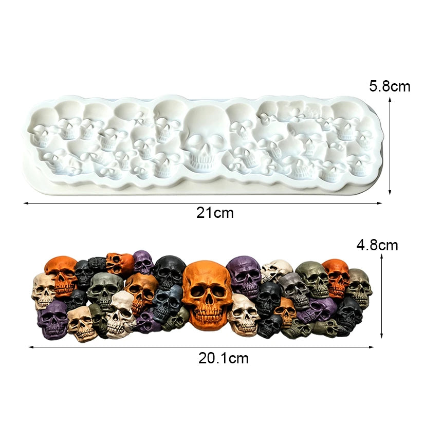 Skull Silicone Sugarcraft Mold