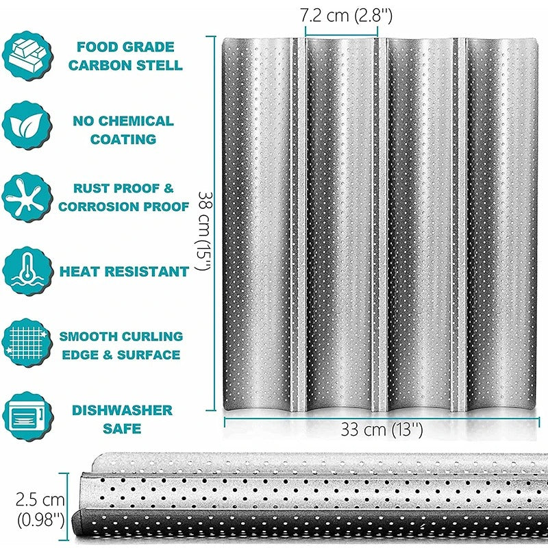 Perforated French Baking Pan Carbon Steel