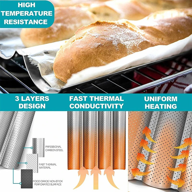 Perforated French Baking Pan Carbon Steel