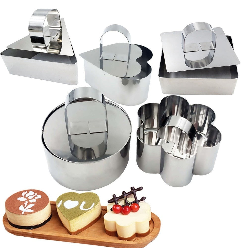 Set with 5 Premium Stainless Steel Molds