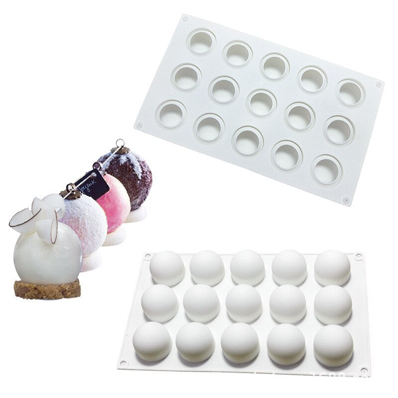 Spherical-Shaped Dessert Mousse Molds 3d