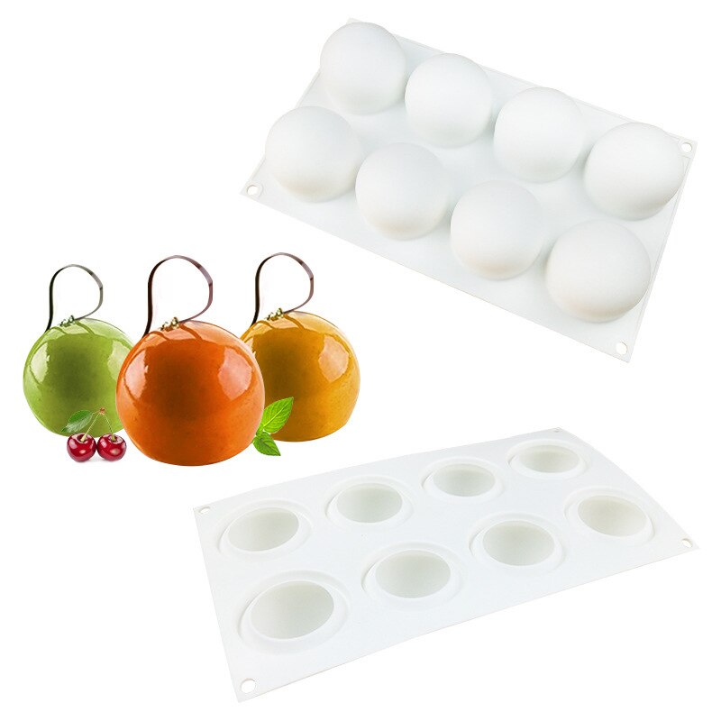 Spherical-Shaped Dessert Mousse Molds 3d