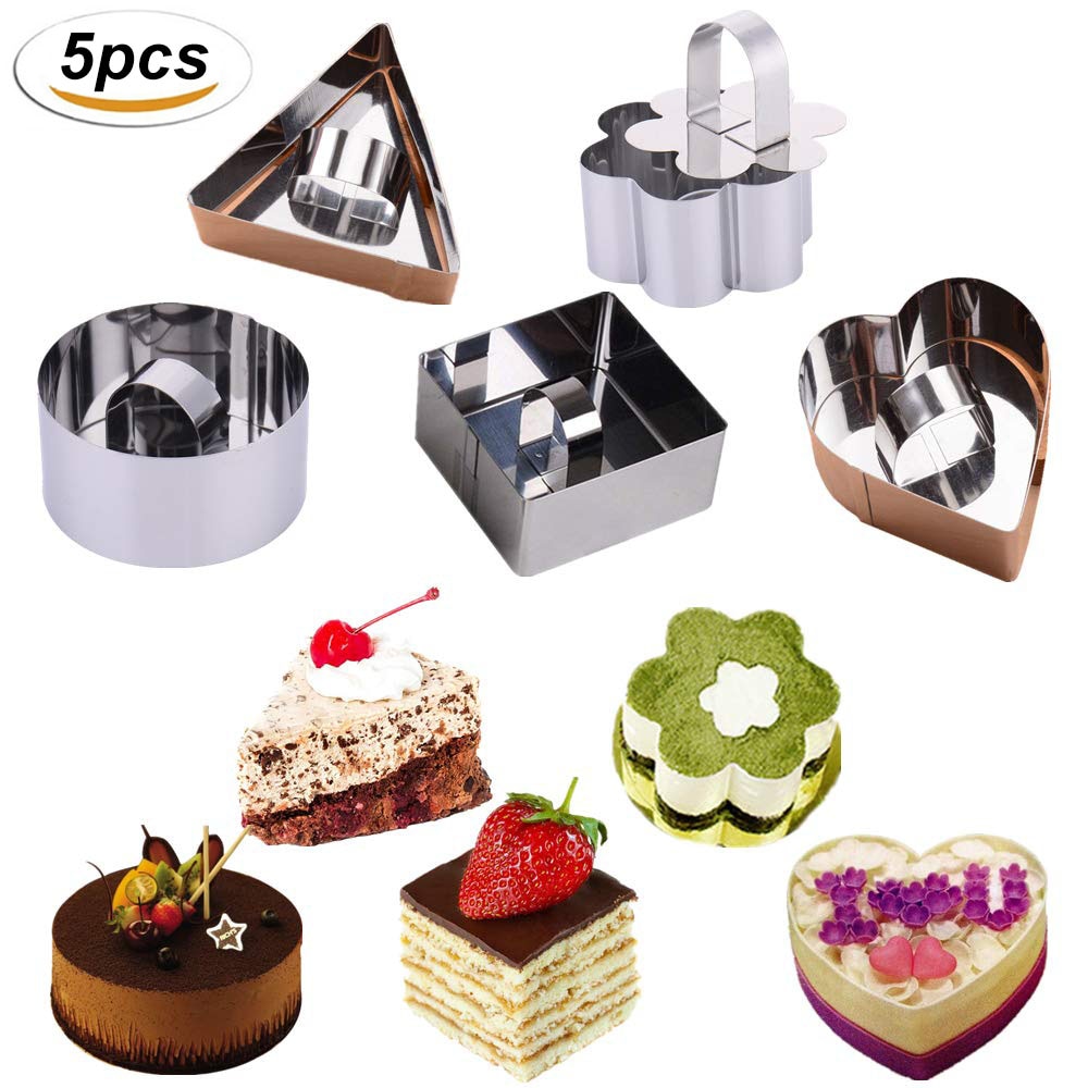 Set with 5 Premium Stainless Steel Molds